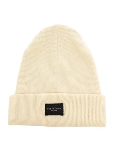 Pre-owned Rag & Bone Wool Solid Beanie. In Yellow