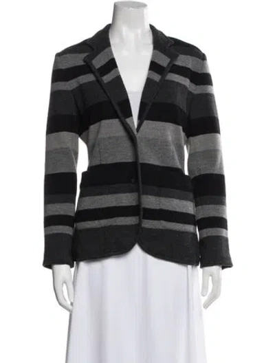 Pre-owned Rag & Bone Wool Striped Blazer In Black