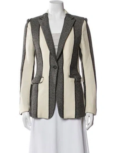 Pre-owned Rag & Bone Wool Striped Blazer In Black
