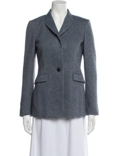 Pre-owned Rag & Bone Wool Striped Blazer In Blue
