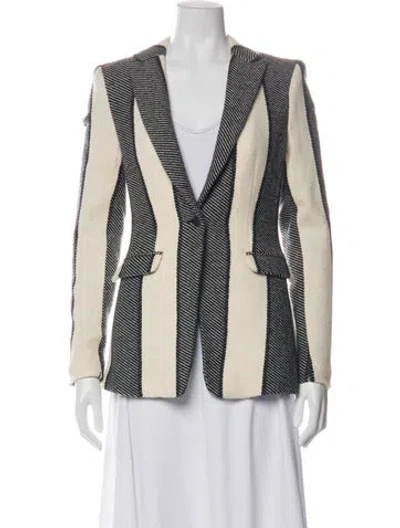 Pre-owned Rag & Bone Wool Striped Blazer W/ Tags In Blue