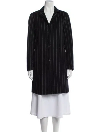 Pre-owned Rag & Bone Wool Striped Coat In Blue