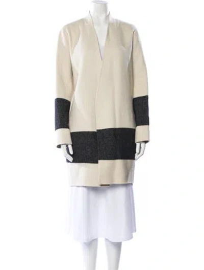 Pre-owned Rag & Bone Wool Striped Coat In Neutral