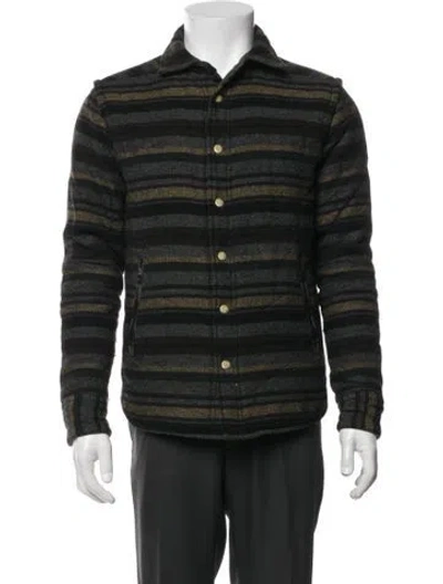Pre-owned Rag & Bone Wool Striped Jacket In Black