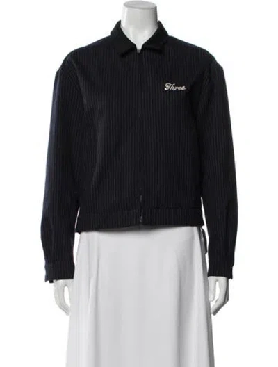 Pre-owned Rag & Bone Wool Striped Jacket In Blue
