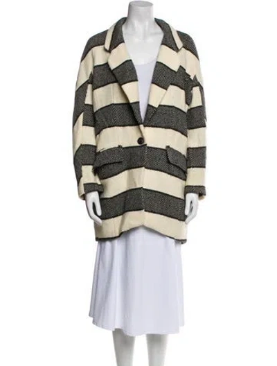 Pre-owned Rag & Bone Wool Striped Jacket In Neutral
