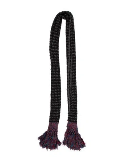 Pre-owned Rag & Bone Wool Striped Scarf In Blue