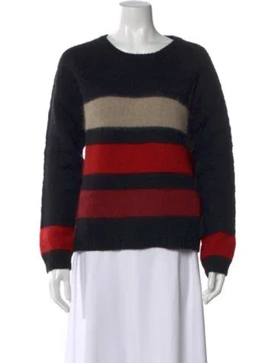 Pre-owned Rag & Bone Wool Striped Sweater In Black