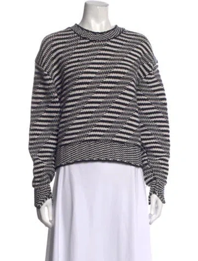 Pre-owned Rag & Bone Wool Striped Sweater In Black