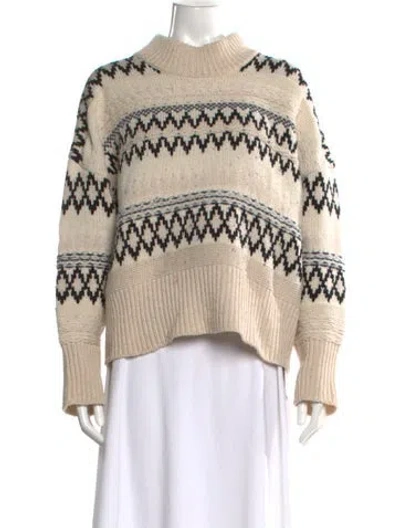 Pre-owned Rag & Bone Wool Striped Sweater In Neutral