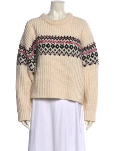 Pre-owned Rag & Bone Wool Striped Sweater In Neutral