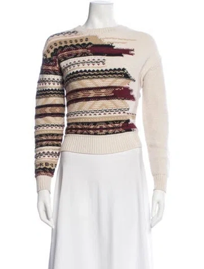 Pre-owned Rag & Bone Wool Striped Sweater In Neutral