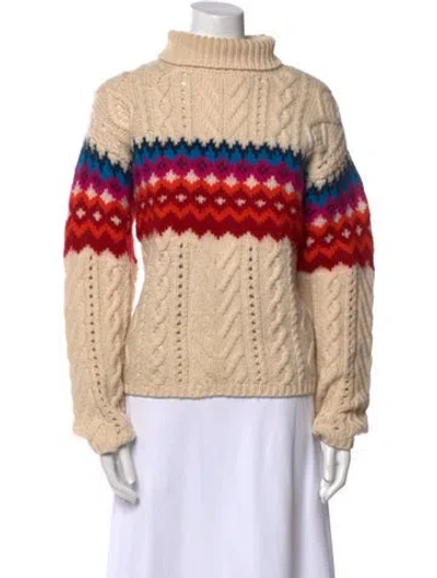 Pre-owned Rag & Bone Wool Striped Sweater In Neutral