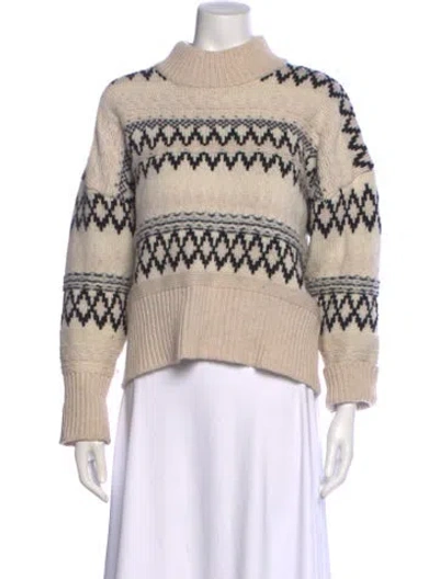 Pre-owned Rag & Bone Wool Striped Sweater In Neutral