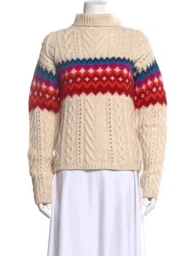 Pre-owned Rag & Bone Wool Striped Sweater In Neutral