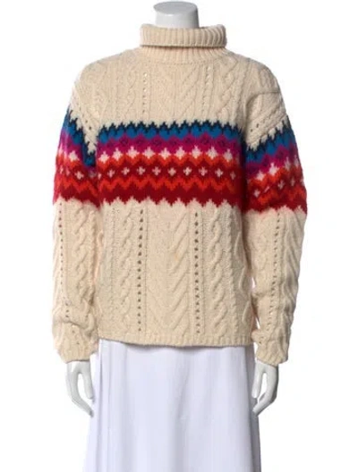 Pre-owned Rag & Bone Wool Striped Sweater In Neutral