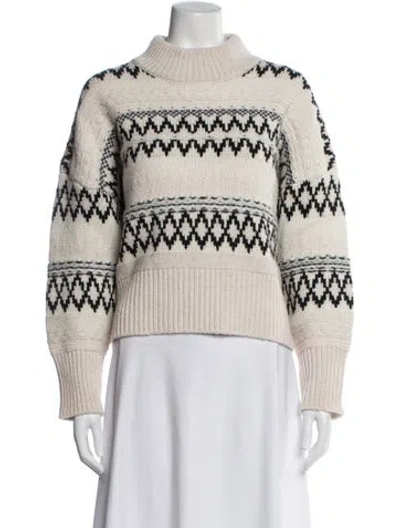 Pre-owned Rag & Bone Wool Striped Sweater In Neutral