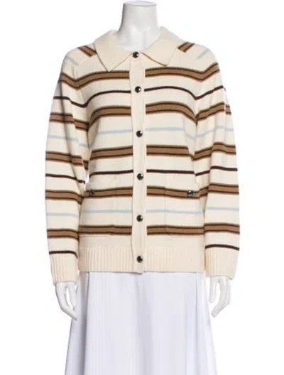 Pre-owned Rag & Bone Wool Striped Sweater In Neutral