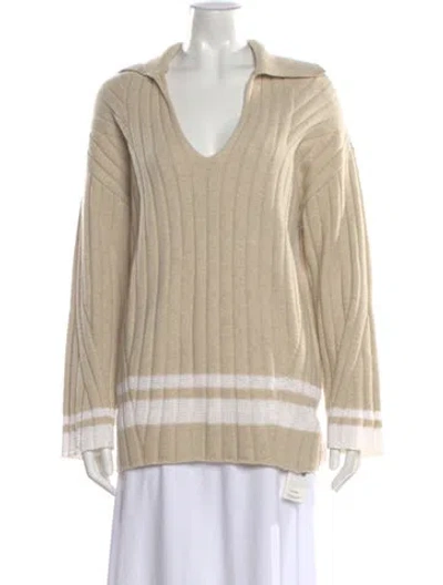 Pre-owned Rag & Bone Wool Striped Sweater In Neutral