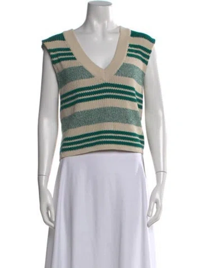 Pre-owned Rag & Bone Wool Striped Sweater In Neutral