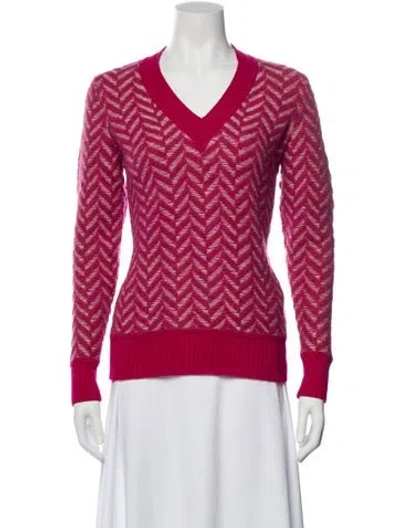 Pre-owned Rag & Bone Wool Striped Sweater In Pink