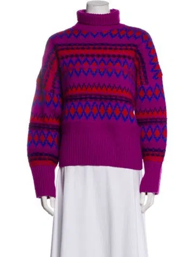 Pre-owned Rag & Bone Wool Striped Sweater In Purple