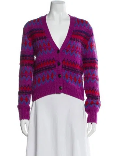 Pre-owned Rag & Bone Wool Striped Sweater In Purple