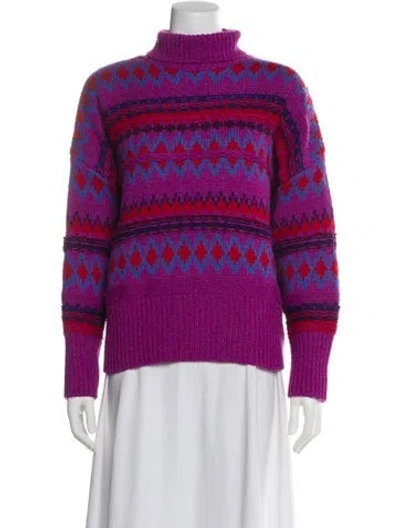 Pre-owned Rag & Bone Wool Striped Sweater In Purple