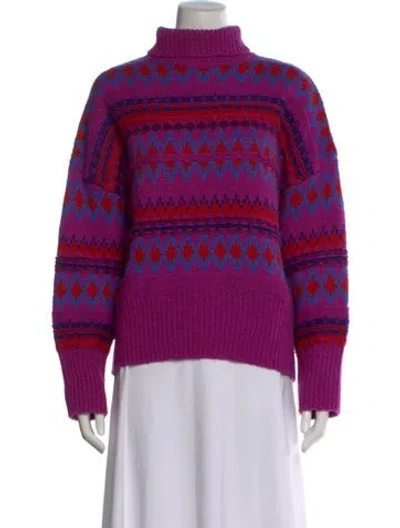 Pre-owned Rag & Bone Wool Striped Sweater In Purple