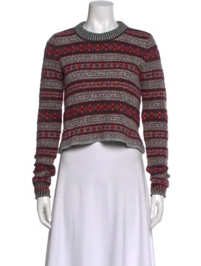 Pre-owned Rag & Bone Wool Striped Sweater In Red