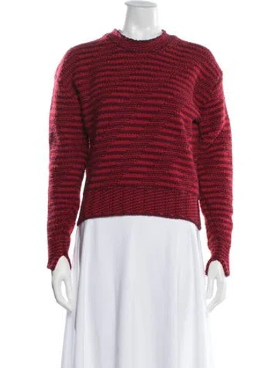 Pre-owned Rag & Bone Wool Striped Sweater In Red