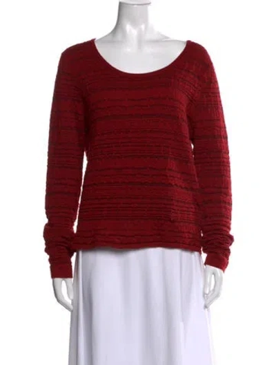 Pre-owned Rag & Bone Wool Striped Sweater In Red