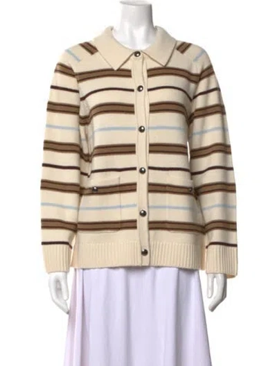 Pre-owned Rag & Bone Wool Striped Sweater W/ Tags In Neutrals