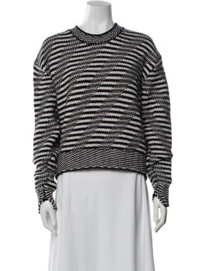 Pre-owned Rag & Bone Wool Striped Sweater In White