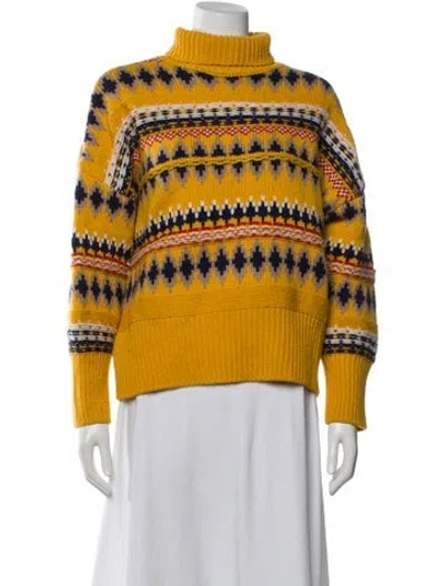 Pre-owned Rag & Bone Wool Striped Sweater In Yellow