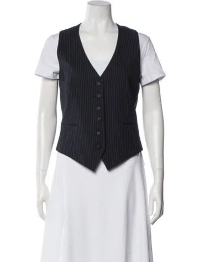 Pre-owned Rag & Bone Wool Striped Vest In Gray