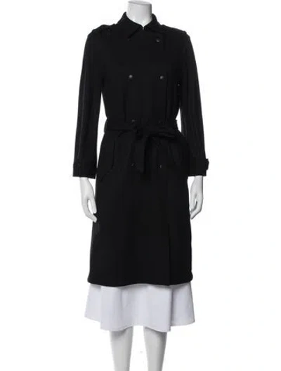 Pre-owned Rag & Bone Wool Trench Coat In Black