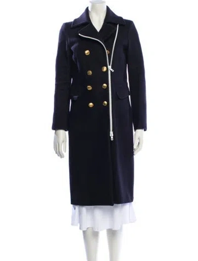 Pre-owned Rag & Bone Wool Trench Coat In Blue