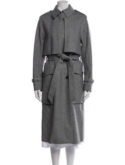 Pre-owned Rag & Bone Wool Trench Coat In Gray