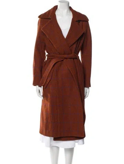 Pre-owned Rag & Bone Wool Trench Coat In Orange
