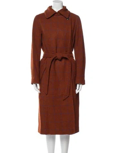 Pre-owned Rag & Bone Wool Trench Coat In Orange