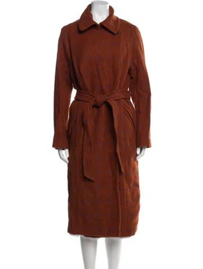 Pre-owned Rag & Bone Wool Trench Coat In Orange