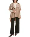 Rag & Bone Wool Trench Poncho In Brown