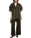 Rag & Bone Wool Trench Poncho In Brown