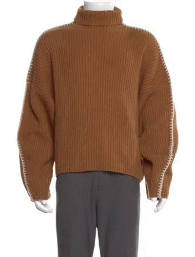 Pre-owned Rag & Bone Wool Turtleneck Pullover In Brown