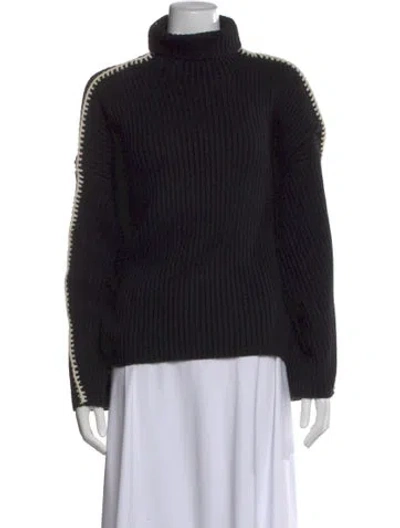 Pre-owned Rag & Bone Wool Turtleneck Sweater In Black