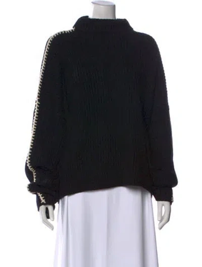 Pre-owned Rag & Bone Wool Turtleneck Sweater In Black