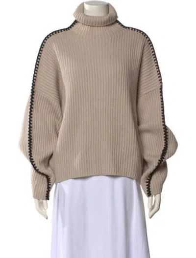 Pre-owned Rag & Bone Wool Turtleneck Sweater In Neutral