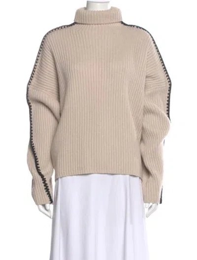 Pre-owned Rag & Bone Wool Turtleneck Sweater In Neutral