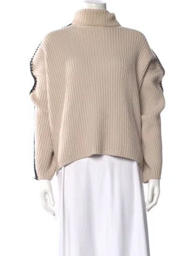 Pre-owned Rag & Bone Wool Turtleneck Sweater In Neutral